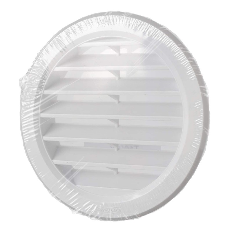 La Ventilazione T10B White Plastic Round Air Vent Grille 120mm