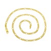 Figaro Chain 925 Sterling Silver Gold-Plated 3.5 mm Wide Choice
