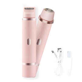Damenrasierer Elektrisch,Rasierer Damen Elektrisch,2 in 1 Elektrischer Rasierer Damen,Wasserdicht Dual Head Shaver,Geeignet für Gesicht,Bikini,Achseln,Beine,Arme,Körper