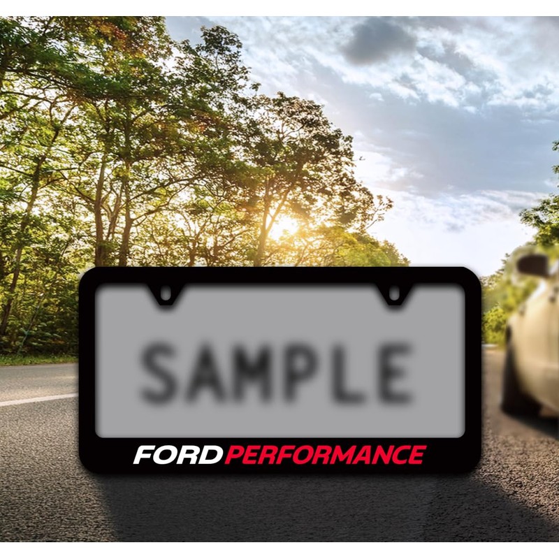 Ford Performance UV Black Plastic License Plate Frame