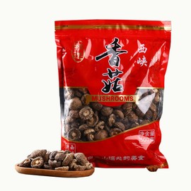 QIXINLIZYY 16 oz (500g) dried shiitake mushrooms for quick hydration, soft texture, 1 pound (approximately 453.6g) Fungal dried organic shiitake mushrooms，black mushrooms, shiitake mushrooms, fresh dried shiitake mushrooms, freshly tasted mushroom snacks