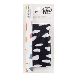 Wet Brush Head Scarf - Black & White - Headwrap with IntelliFabric is Gentle On The Hair While Staying In Place, Large Size Allows for Versatile Styling - Lightweight Head Covering for Women