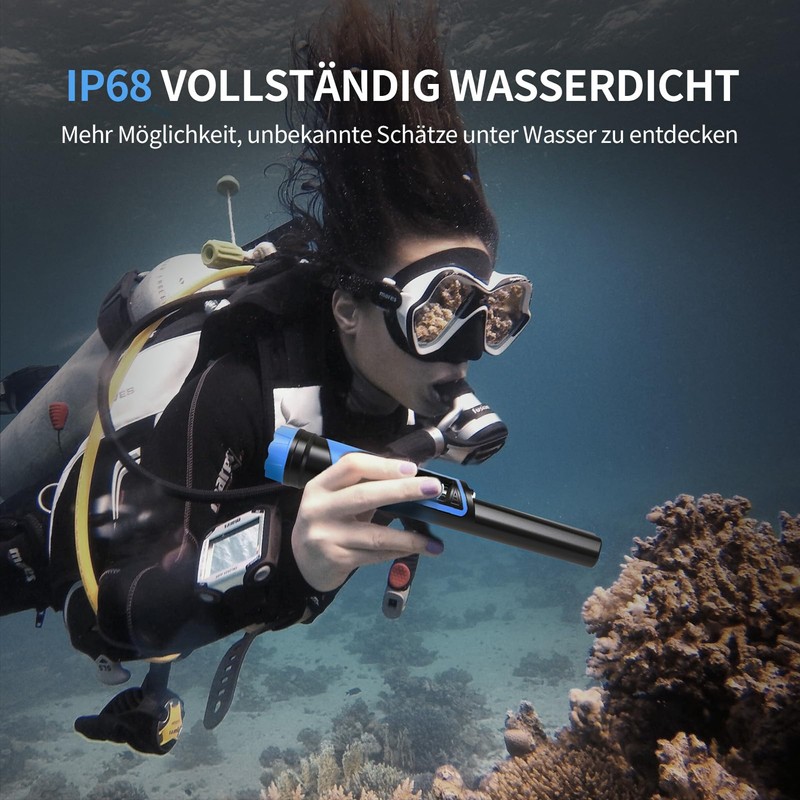 DR.ÖTEK Pinpointer Metal Detector Small, IP68 Fully Waterproof Handheld Pin