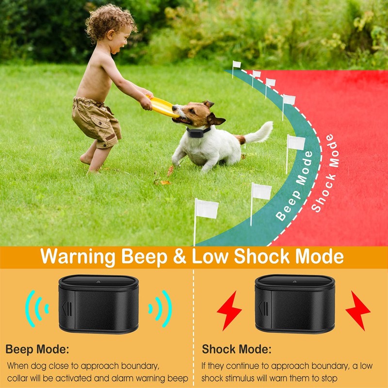 Electric Dog Fence System – Wireless Pet Containment System with