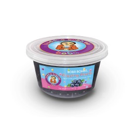 Premium Popping/Bursting Boba Pearls/Boba Bombs/Dessert Topping by Buddha Bubbles Boba (Blueberry Popping Pearls)