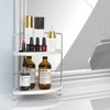 2-Tier Corner Wire Shelving Stackable Organizer for Cosmetics, Bathroom, Kitchen,