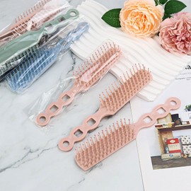 Gisdo Bulk Hair Brushes for Homeless, 100 Pieces Hair Brush Bulk for Curly Wavy Hair Blow Drying Styling Detangling Suitable for Shelter, Hotel(Colorful)