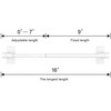 Magnetic Curtain Rods Multi-Use Adjustable Appliance Metal Doors Magnetic Rods,