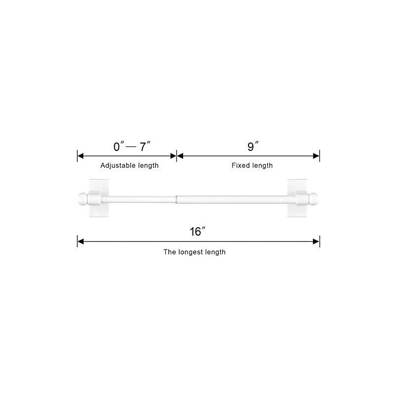 Magnetic Curtain Rods Multi-Use Adjustable Appliance Metal Doors Magnetic Rods,
