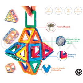 MONYX Magnetic Blocks, 84 Pieces, Educational Toy, Puzzle, Domestic Product Inspection, Birthday, Christmas, Toy, Gift, 84 PCS