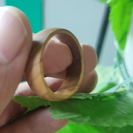 riversmerge RFID Wood color Smart Finger rewrite Ring T5577 Chip id Wear for Men or Women（ID programmed ring 22mm）