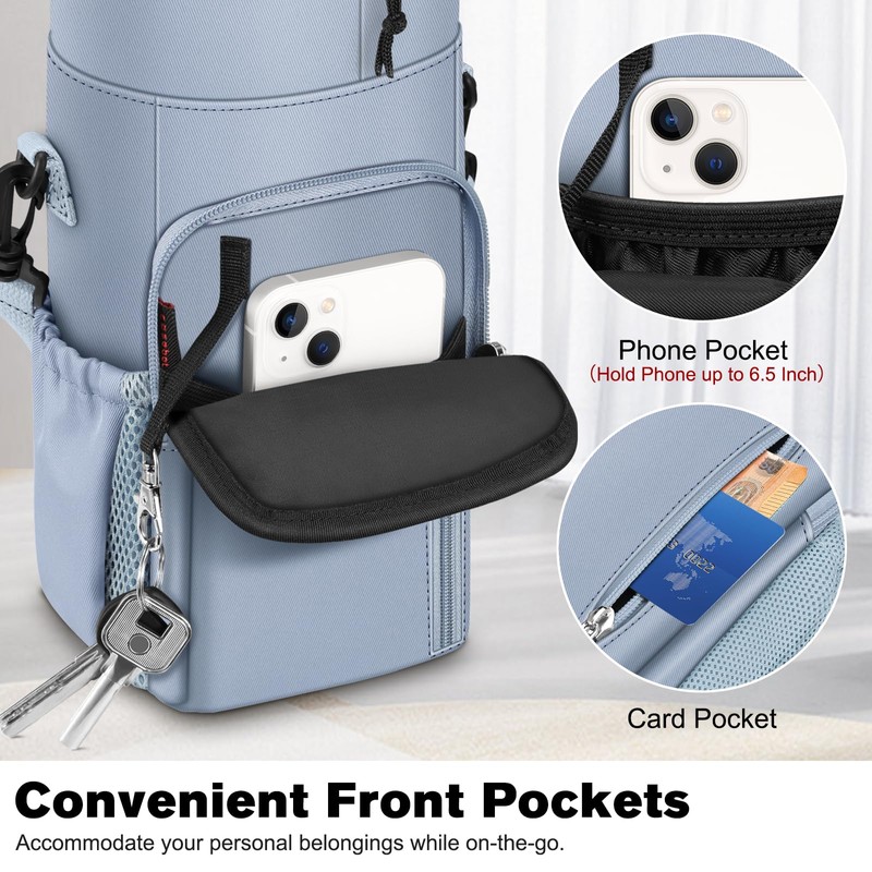 CaseBot Water Bottle Carrier Bag with Shoulder Strap, 32 40