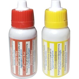 pH & Chlorine Testing Kit (Otho/Phenol) 6 Drops to Measure the pH and Chlorine of Water in Your Pool, Spa or Hot Tub (Replacement Test Kit)