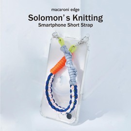 macaroni edge Solomon Braid Short Smartphone Strap, Multi Color 2, Rope, Smartphone Strap, Hand Strap, Phone Strap, Tag, Korean Miscellaneous Goods, One size, Polyester, No Gemstone