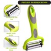3-in-1 Multifunction Peeler with Rotatable Blades Stainless Steel Ergonomic Handle