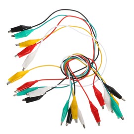 GANAZONO 20Pcs Alligator Clip Test Leads Flexible Cable with Plated Clamps Electrical Testing Jumper Wires for Circuit Connection and Experiments