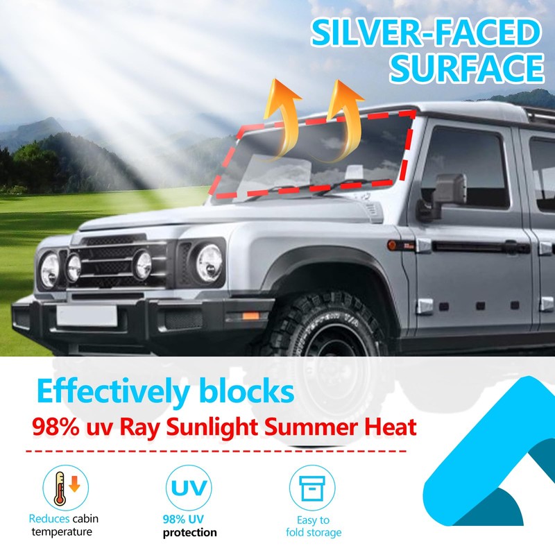 Bekantogy Car Windshield Compatible with INEOS Grenadier 2020-2025 Sun Shade