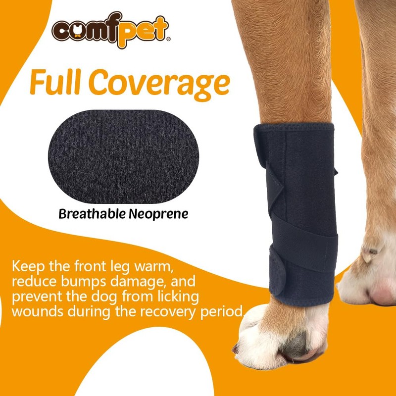COMFPET Dog Front Leg Brace, Dog Leg Support Wrap with