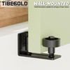 TIBEGOLD Barn Door Floor Guide, Wall Mounted Barn Door Rollers