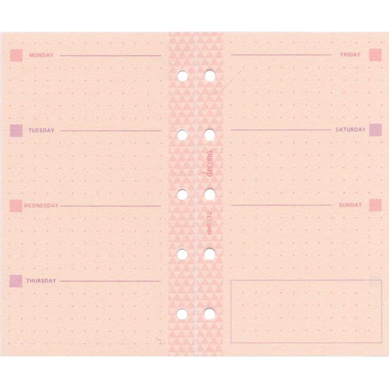 Raymay Fujii Decona HMR51 Personal Organizer Refill, Mini 5 Size,