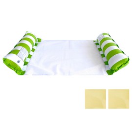 Float for 1 Person Adults, Water Hammock, Float Bed, 27.6 x 51.2 inches (70 x 130 cm), Water Hammock + 2 Vinyl Repair Tapes Included, For Adults, Float Equipment, Folding, Against Heating, Summer