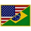 EmbTao USA American United States Flag and Brazil Flag Patch