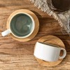 LUKA 6 Ounce Porcelain Stackable Espresso Cups with Saucers and