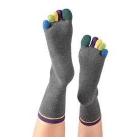 Knitido Rainbow Coloured Toe Socks Combed Cotton, Sweet & Sour (213)