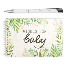 Baby Shower Guest Book, Wishes for Baby Scrapbook with Pen, Baby Shower Book to Sign, Baby Shower Games Advice Book, Baby Photo Album Memory Book