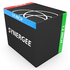Synergee 3 in 1 Soft Plyometric Jump Box for Jump Training and Conditioning. Ouch Proof Plyo Box All in One Jump Trainer. Size - 16/14/12