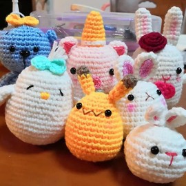 LUYING Doll Eyes, Stuffed Animal Nose Plastic Nose DIY Sewing, Crafting Parts, Handmade (6mm-12mm/9*11mm/7*9mm) 135pcs