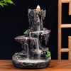 SPACEKEEPER Incense Burner, Backflow Incense Holder 2 sides Waterfall Incense