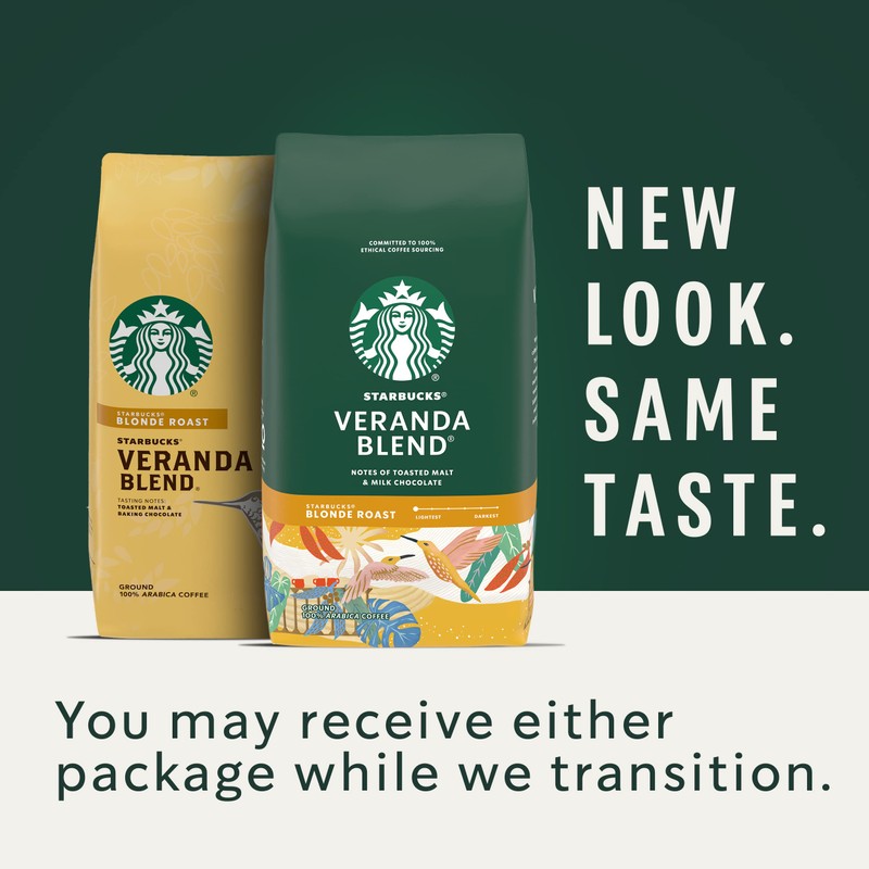 Starbucks Blonde Roast Ground Coffee — Veranda Blend — 100%