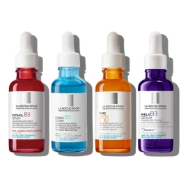 Kit 4 Serums La Roche-posay Retinol B3 Hyalu B5 C10 Mela B3