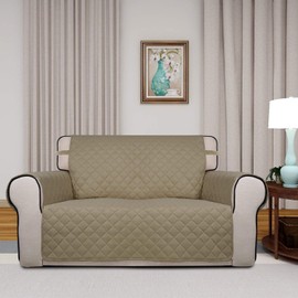 PureFit Reversible Quilted Sofa Cover, Water Resistant Medium Slipcover Furni...