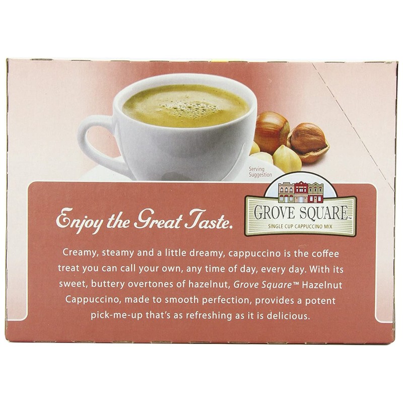 Grove Square Cappuccino, Hazelnut, 24 Single Serve Cups