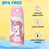 Ntswasd Girls Insulated Water Bottle with Covered Pop-Up Straw,16 oz