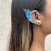 Punk Elf Ear Cuffs 2pcs Creative Painted Goldfish Tail Ear