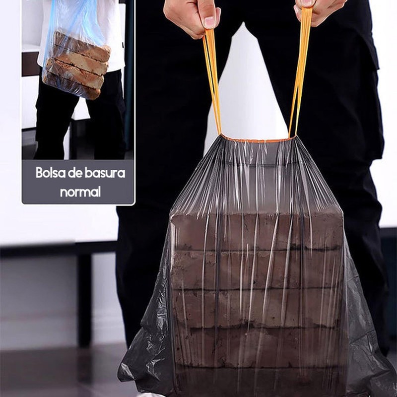 JOYBOS 5 Rolls Drawstring Bin Liners