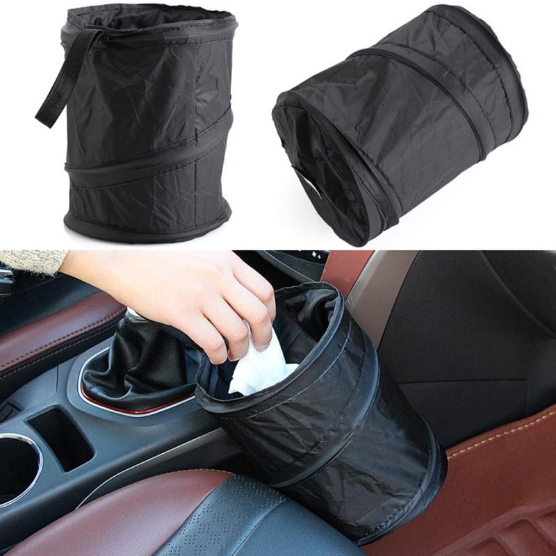 Bombinate Foldable Car Trash Can Storage Pocket Car Case Multifunctional