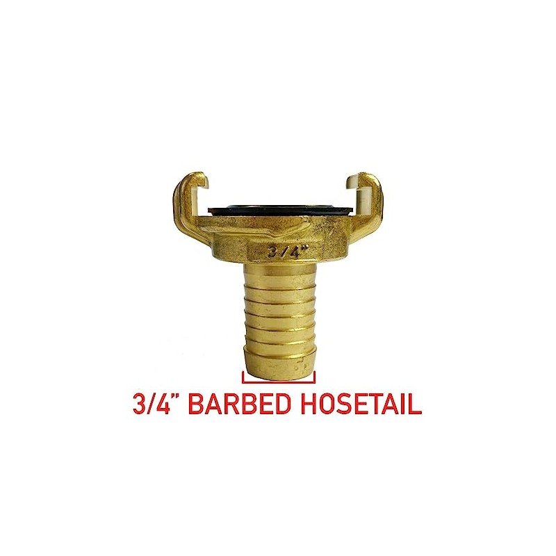 Brass GEKA Type Hose Quick Connect Adapter Claw Fitting Pipe