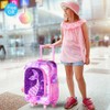 gxtvo Kids Suitcase with Wheels for Girls, Mermaid Rolling carry