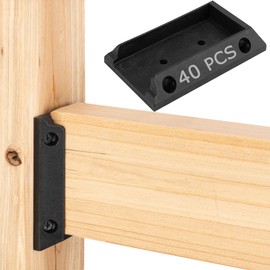 SANKINS 40pcs Deck Railing Bracket Connectors for 2x4, Deck Railing Kit Durable PP Plastic, Brackets for Connection of Wooden Deck Railing Posts, Handrail Deck Railing Brackets, Black