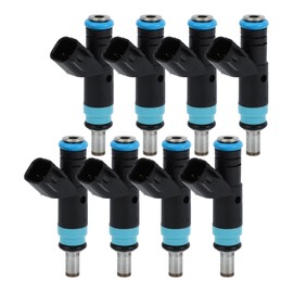 INFINAUTO Fuel Injector, Engine Fuel Injection Nozzle No.5038337AB for Dodge Charger Scat Pack 15-23 6.4L for Jeep Wrangler 2021-2022 6.4L Black, 8 Pcs