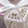 Tinksky 100pcs Wedding Candy Boxes Couple Design Luxury Lase Cut
