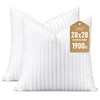 Artscope Synthetic Down Pillow Insert, 28x28 Down Alternative Throw Pillow