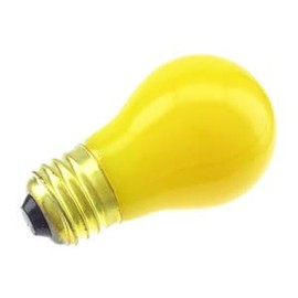 Decorative/Novelty 15A15, 15 Watt, 130 Volt, Medium Base, Ceramic Yellow A15 Light Bulb (1 Pack)