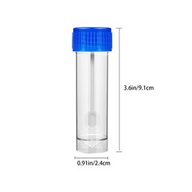 10pcs 25-30ml Stool Specimen Cup Stool Container with Spoon Lid, Stool, Blue