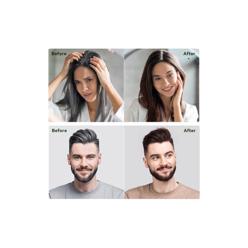 Champú Tinte Castaño Oscuro Nutrición Natural Cubrir Canas Mujer Coloración