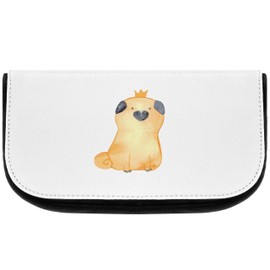 Mr. & Mrs. Panda Cosmetic Bag Pug Crown - Gift, Toiletry Bag, Dog, Make-Up Bag, Dog Owner. Saying, House Rules, Dog Love, Dog Owner, Funny, Toiletry Bag, Sayings, Animal Lovers, White, Hand drawn